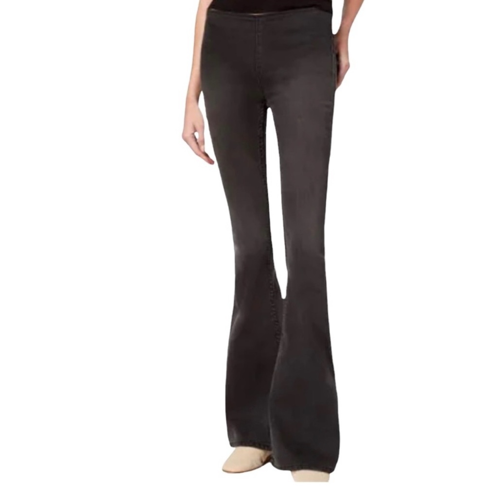 Free People - Penny Pull on Flare Jeans - Faded Black